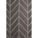 Coffee Glossy Chevron Ceramic Tiles 2x6