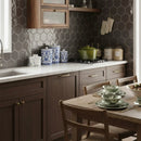 Coffee Glossy Hexagon 5 Ceramic Tiles 5