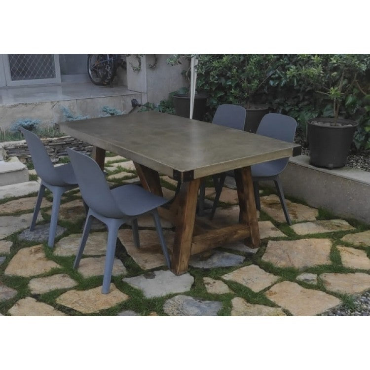 Barocco Valhalla Design Lightweight Concrete Rectangular Dining Table - (W)43" (L)126" (H)29.5"