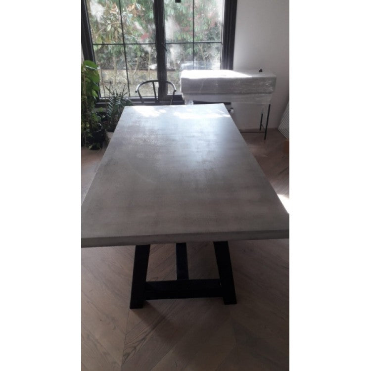 Barocco Valhalla Design Lightweight Concrete Rectangular Dining Table - (W)43" (L)126" (H)29.5"