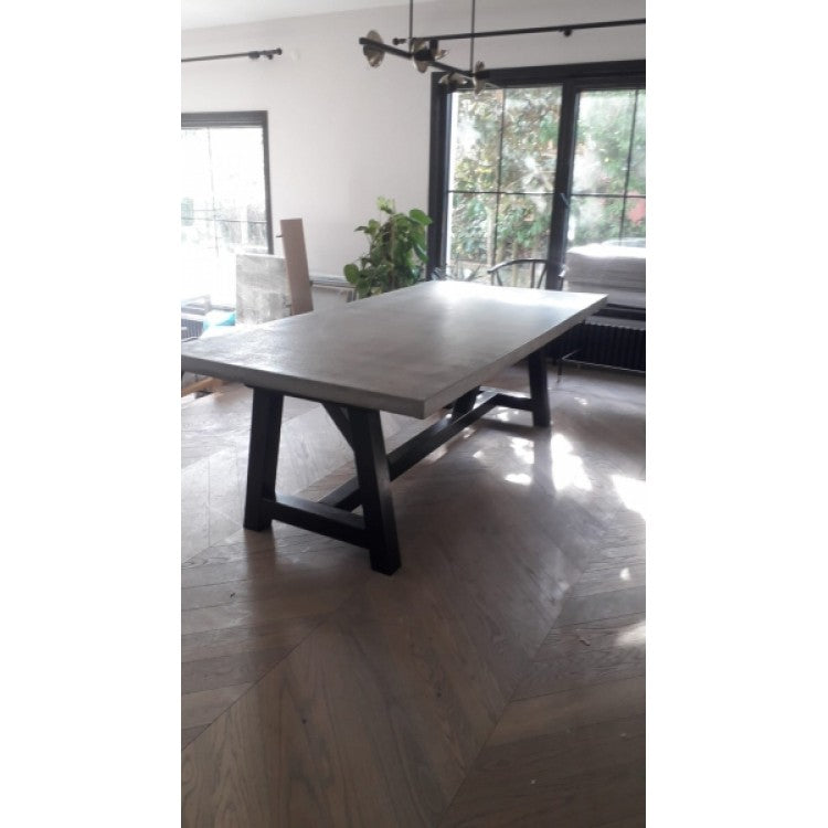 Barocco Valhalla Design Lightweight Concrete Rectangular Dining Table - (W)43" (L)126" (H)29.5"