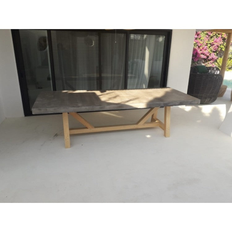 Barocco Valhalla Design Lightweight Concrete Rectangular Dining Table - (W)43" (L)130" (H)29.5"