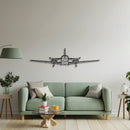 B55 Baron Front Metal Aircraft Wall Art - NCP0465