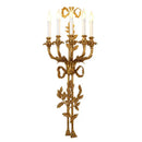 GobekUsa Baroque Antique Brass Leaf Gold Wall Sconce - 5 Candle Lights
