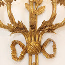 GobekUsa Baroque Antique Brass Leaf Gold Wall Sconce - 5 Candle Lights