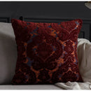 Baroque beige & silver damask cut velvet cushion covers living room by Decorbites