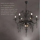 GobekUsa Baroque Black Candle Chandelier Pendant Lamp for Bedroom, Living Room & Restaurant