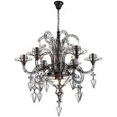 GobekUsa Baroque Black Candle Chandelier Pendant Lamp for Bedroom, Living Room & Restaurant