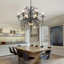 GobekUsa Baroque Black Candle Chandelier Pendant Lamp for Bedroom, Living Room & Restaurant