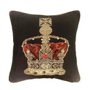 GobekUsa Baroque Crown Jacquard Tapestry Throw Pillow Cover 45x45cm for Living Room Sofa