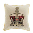 GobekUsa Baroque Crown Jacquard Tapestry Throw Pillow Cover 45x45cm for Living Room Sofa
