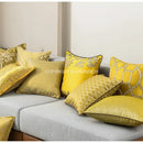 Baroque floral olive & gold cushion covers living room decor by Decorbites