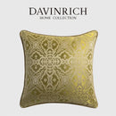Baroque floral olive & gold cushion covers living room decor by Decorbites