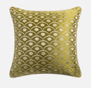 Baroque floral olive & gold cushion covers living room decor by Decorbites
