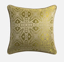 Baroque floral olive & gold cushion covers living room decor by Decorbites