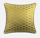 Baroque floral olive & gold cushion covers living room decor by Decorbites