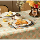 Baroque flowers fringe placemat set red & green dining room decor by Decorbites