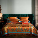 GobekUsa 200S Embroidery Cotton Bedding Set: Queen King Linens with Duvet, Sheet, Pillowcase