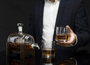 Whiskey Ship in a Barrel Decanter With Ship, 2-10 oz Glasses