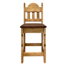 Texas Rustic Bar Stool 24" with Cushion