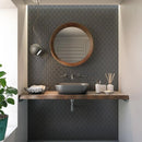 Basaltina Honed Elongated Hexagon Basalt Mosaics 10x12 1/4