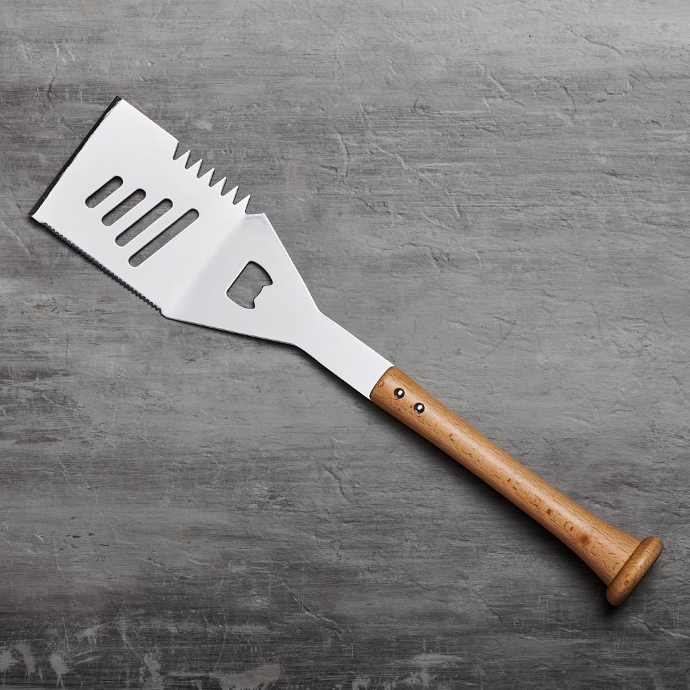 Stainless Steel Slider Spatula With Baseball Bat Handle Professional Grade Grill Tool, photo 6 of 7