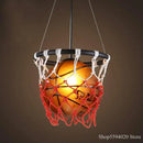 GobekUsa Basketball Pendant Lights Hanging Lamp Home Deco Bar Cafe Shop Living Room Bedroom Kitchen