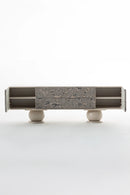 Beha Wood TV Unit – Sandstone / Root Veneer