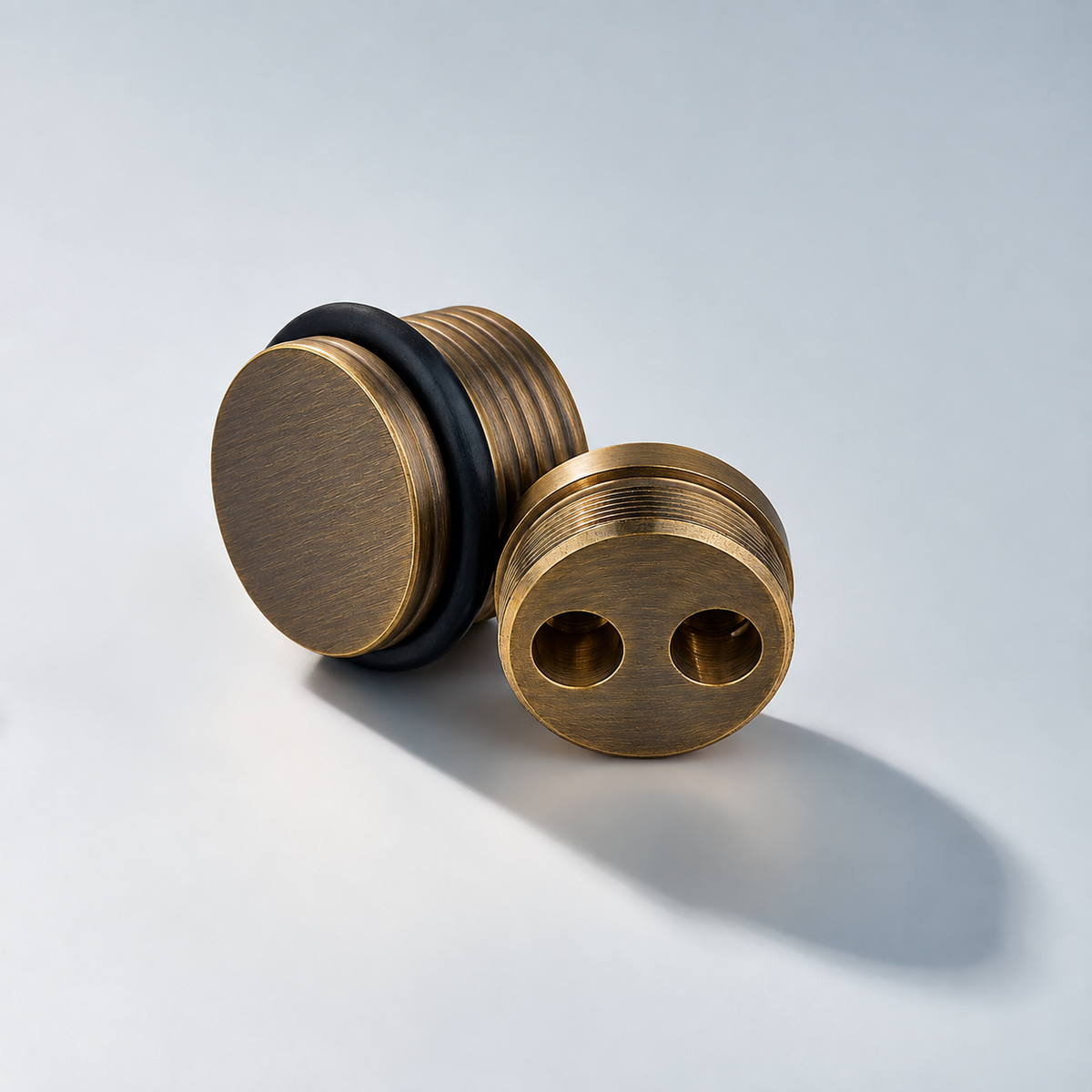 Bastion - Knurled Ring Solid Brass Door Stops, photo 10 of 11