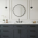 Black Round Wavy Mirrors - Brass Squiggly Mirror