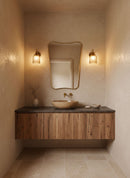 Curved Brass Mirror - Butterfly Frame Wall Mirror
