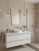 Curved Brass Mirror -  Unlacquered Brass Mirror Wall Mirror