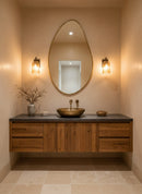 Antique Brass Asymmetrical Mirror - Aesthetic Luxe Wall Mirror