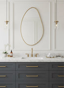Antique Brass Asymmetrical Mirror - Aesthetic Luxe Wall Mirror