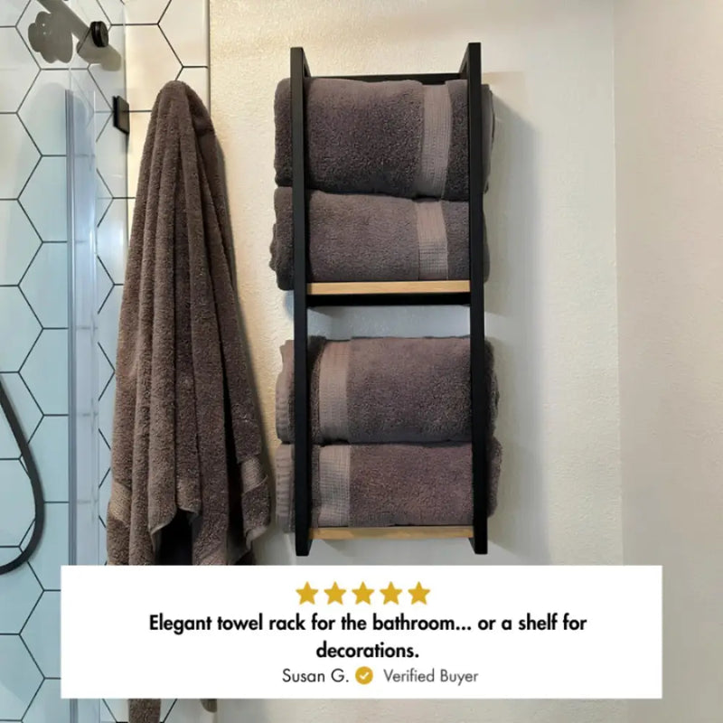 2-Tier Bathroom Shelf, Towel Storage for Bathroom