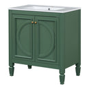 Bathroom Vanity With Sink With 2 Doors And Adjustable Shelf