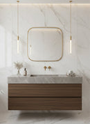 Square Gold Mirror - Handmade Brass unlacquered Brass Mirror