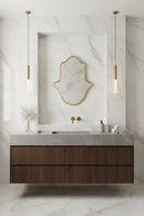 Gold Hamsa Mirror - Brass Handmade Mirror