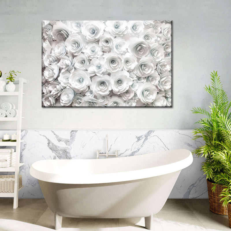 White Roses Wall Art