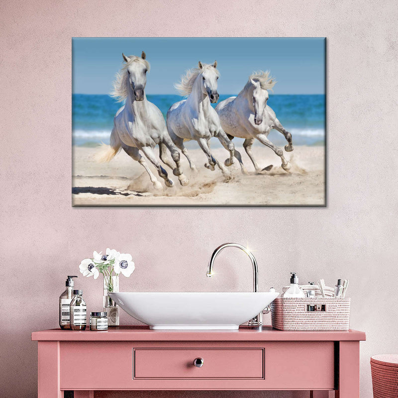 Wild Beach Horses Wall Art