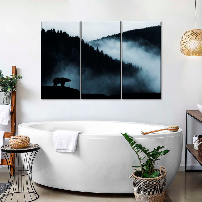 Foggy Mountain Bear Wall Art