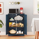 Bathroom Floor Storage Cabinet with 2 Doors and Adjustable Shelves