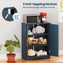 Bathroom Floor Storage Cabinet with 2 Doors and Adjustable Shelves by LJGDeals