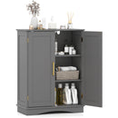 Bathroom Floor Storage Cabinet with 2 Doors and Adjustable Shelves