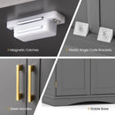 Bathroom Floor Storage Cabinet with 2 Doors and Adjustable Shelves by LJGDeals