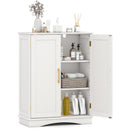 Bathroom Floor Storage Cabinet with 2 Doors and Adjustable Shelves