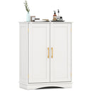 Bathroom Floor Storage Cabinet with 2 Doors and Adjustable Shelves
