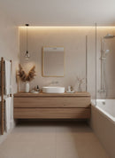 Rectangular Gold Brass Mirror -  unlacquered Brass Frame Mirror