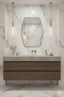 Hexagonal Brass Mirror - Bathroom Mirror