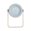 Minimalist white & wood led wall sconce lantern bedroom light